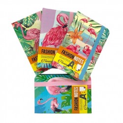 Тефтер OPTIMUM FASHION FLAMINGO твърди корици с ластик 96л А6 Тефтер OPTIMUM FASHION FLAMINGO твърди корици с ластик 96л А6