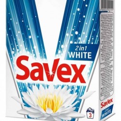 Прах за пране Savex 300г 2в1 WHITE