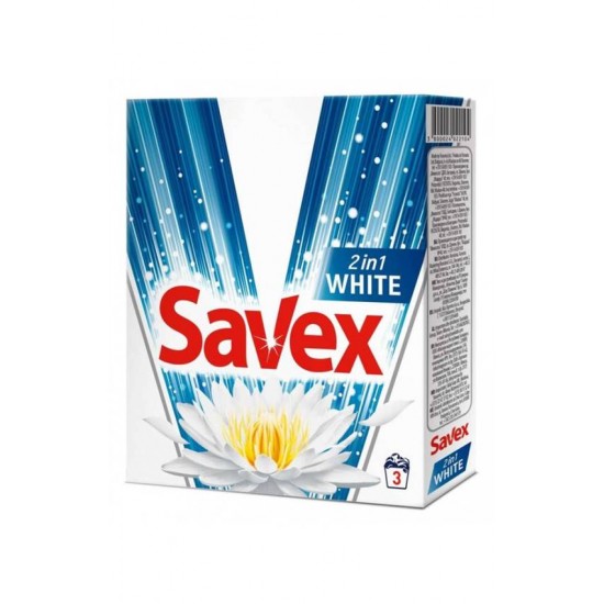Прах за пране Savex 300г 2в1 WHITE на супер цена от Domakina.com