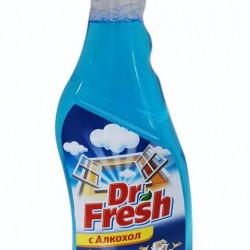 Dr. Fresh препарат за прозорци 500 ml резерва с алкохол син