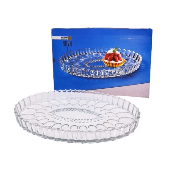 Плато за сервиране стъкло елипса Kaveh NOVA 21см/30см №PL1208GCL на супер цена от Domakina.com